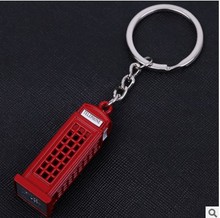 Chaveiro cabine de celular de londres, mini chaveiro de metal com caixa de correio 2024 - compre barato