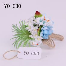 YO CHO DIY Craft Supplies Wedding Decoration Fresh Orchid Plant Artificial Corsages Flowers Bridal Groom Corsage Pin Bridal Prom 2024 - buy cheap