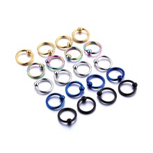 20 PCS/Pack Captive Piercing Mix Color BCR Eyebrow Tragus Nose Nipple Ring Bar Lips Body CBR Piercing Jewelry 2024 - buy cheap
