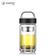 New 350/380/450ml Double Glass Water Bottle Brief Leakproof Bottle For Water With Stainless Steel Tea Filter Drink Bottle Tumble 2024 - buy cheap