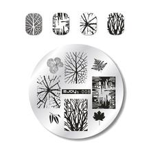 Round Nail Art Stamp Stamping Plates Template Set Cute Animal Flower Rose Lace Image 5.5cm Manicure Plate 2024 - buy cheap