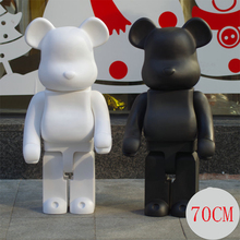 Bearbrick-juguete de moda en blanco y negro para coleccionistas, obra de arte Be @ rbrick, 70cm, en caja, 1000% 2024 - compra barato