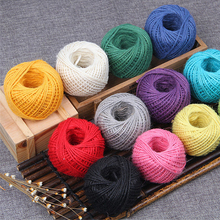 50 Meter/lot Cords Natural Linen Rope Wedding Party Holiday DIY Decorations Apparel Sewing Solid Color Rope Party Supplies 2024 - buy cheap