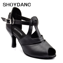 SHOYDANC Genuine Leather Latin Dance Shoes Ballroom Party Tango Dance Shoes Women's sneakers Profession Dance Shoes 2024 - buy cheap