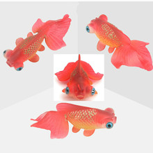 Acuario Artificial de silicona, decoración de peces dorados brillantes para pecera, vívidos adornos decorativos de pez de imitación 2024 - compra barato
