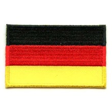 Germany Embroidery Patch/Embroidered Emblem Made by Twill with Flat Broder and Iron On Backing Custom and MOQ50pcs free shipping 2024 - buy cheap