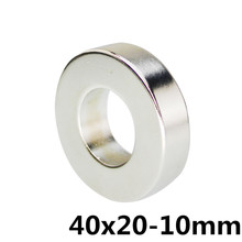 1PC 40x20 mm Hole: 10mm N35 Super Strong Round Neodymium Countersunk Ring Magnets Rare Earth 2024 - buy cheap