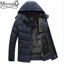 Mwxsd -20 degree winter Men's Hooded warm thick Parkas Men hot hairy fur Jacket and coats Male thicken Coat Jacket and outwear 2024 - buy cheap