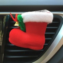 Adornos navideños para coche, botas de aire acondicionado, Clips de salida de aire para Perfume, excepto bálsamo de olor, ambientador de decoración para coche 2024 - compra barato
