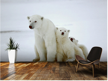 Papel DE pared personalizado infantil Murales de oso Polar para habitación de niños, Fondo de parque temático, papel tapiz de vinilo para pared 2024 - compra barato