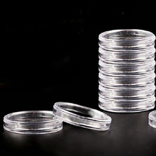 10Pcs/lot Plastic Storage Clear Round Coin Photo Holder Cases Display Case  Dia 23mm Coin Collect Boxes 2024 - buy cheap