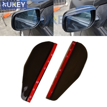 Universal Pair Smoked Black Car Door Side Rear View Wing Mirror Rain Visor Guard Weather Snow Shield Sun Shade Cover Rearview 2024 - buy cheap