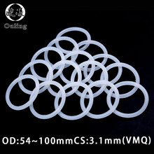 White Silicon Ring Silicone/VMQ O ring 3.1mm Thickness OD54/55/60/65/70/75/80/85/90/95/100mm Rubber ORing Seal Oil Gasket Washer 2024 - buy cheap