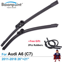 Palhetas de limpador para audi a6 (c7) 2011-2018 26 "+ 21", conjunto de 2, limpador de para-brisa com ajuste exato 2024 - compre barato