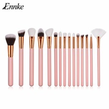 2019	15Pcs Makeup Base Shading Brushes Set Foundation Blusher Kabuki Powder Eyeshadow Blending Make up Brush Set With Bag 2024 - buy cheap