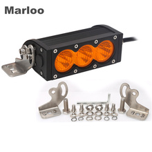 Marloo-2 luzes led em fileira única para caminhão e atv, barra de luz, 6 polegadas, 30w, cor âmbar, 12v/24v, para dirigir 2024 - compre barato