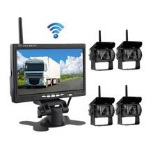 7" Rear View Monitor with Wireless Backup Cameras IR Night Vision Waterproof for RV Truck Bus Parking Assistance System 2024 - buy cheap