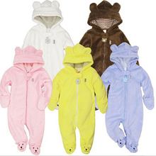 Novo 2016, roupas de inverno do outono, romper do bebê, roupa quente, recém nascido, bebê geral, bebê menino menina macacão, 3-9 M 2024 - compre barato