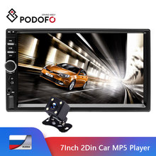 Podofo Автомагнитола 2 din автомагнитола 7018b с сенсорным экраном 7 ''автомобильный аудио Bluetooth USB MP5 мультимидио плеер 2 Din Авто стерео радио 2024 - купить недорого