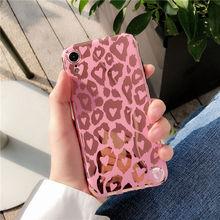 Роскошный Розовый леопардовый чехол Gimfun для телефона Iphone Xs Max, лазерный чехол из ТПУ для Iphone 11 Pro Max, 6s, 7plus, 8, X, мягкая задняя крышка из ТПУ 2024 - купить недорого