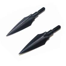 New 12pcs 100 Grain Black Trigonous Broadheads Arrowheads For Hunting Arrow Heads Archery Crossbow 2024 - buy cheap