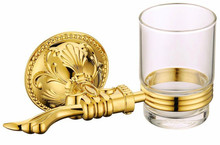 ,Single Tumbler Holder,Toothbrush Cup Holder,Gold finish glasss cup,Bathroom Accessories GB001b 2024 - buy cheap