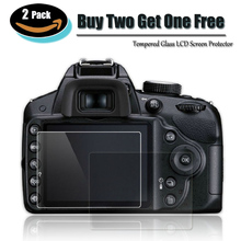 2 PCS 9 H Temperado Vidro Protetor de Tela LCD Para Nikon D7200 D7100 D750/D500 D5/D600 D610 /D800 D810 2024 - compre barato