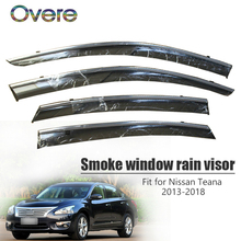 Overe 4Pcs/1Set Smoke Window Rain Visor For Nissan Teana L33 2013 2014 2015 2016 2017 2018 Awnings Shelters Guard Accessories 2024 - buy cheap