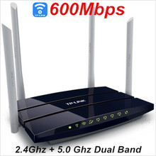 TP Link 600Mbps wi fi router ,Dual 2.4Ghz+ 5Ghz wifi router,4 antenna wi-fi router, ADSL roteador wireless wifi,wifi repeater 2024 - купить недорого