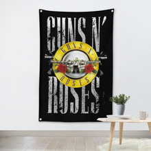 GUNS N ROSES Music Band Team Logo Cloth Poster Banners Four-Hole Flag Dormitory Bedroom Wall Decoration 2024 - buy cheap