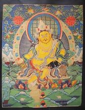 Tibet Antique Buddha meditation thangka silk brocade tibetan Buddha 2024 - buy cheap