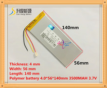 3 wire Tablet pc 4056140 3.7V 3500mAH 4055140 (polymer lithium ion battery) Li-ion battery for tablet pc 2024 - buy cheap