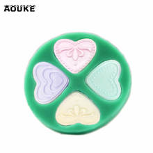 Aouke 4 Styles Heart Loving Shaped Fondant Cake Silicone Mold Chocolate Candy Molds Cookies Pastry Soap Mould DIY Baking Tools 2024 - buy cheap