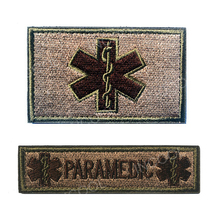 Parche bordado EMT médico paramédico, emblema táctico del Ejército de EE. UU., insignias bordadas con apliques para ropa, 1 Juego (2 uds.) 2024 - compra barato