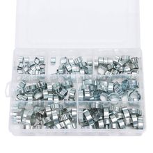 Double Ear O Clips 140 Pcs Multi Size Clamps Mild Steel Zinc Plated double ear clamps Assortment For Hydraulic Hose Fuel silver 2024 - buy cheap