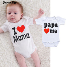 0-24M Fashion Design Newborn Bodysuits Summer Kids Jumpsuits I Love Mama Papa Love Me For Your Choose Infant Outwear Onesie 2024 - buy cheap