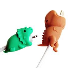 Cartoon Dinosaur Doll Bite Cable Protector for iphone 6 7 8 Cord Protection Protective Sleeves Cover USB Charging Cable Winder 2024 - buy cheap