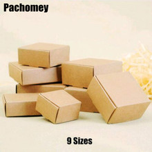 Cardboard Mini Box 9 Sizes DIY Kraft Paper Box Soap Box Jewelry Packing Gift Box 50pcs/lot PP060501 2024 - buy cheap