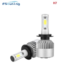 FStuning H7 levou farol H1 H3 H8 H9 H11 12v S2 8000lm h27 880 881 9005 9006 cob levou lâmpadas de alumínio da luz do carro auto nevoeiro 2024 - compre barato