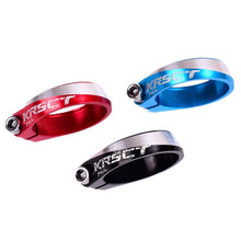 Alloy CNC Seatpost Clamp 34.9mm Seat Post Tube Clip Thread Lock Clamp 31.8mm Black Red Blue For MTB Road Bike Bicycle 2024 - buy cheap