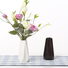 Vaso de cerâmica branco, vaso de flores para mesa, estilo europeu, decoração para casa, vaso preto, da moda, melhores presentes 2024 - compre barato
