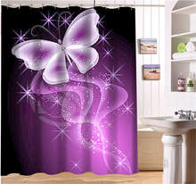 Custom Fashion Butterfly Shower Curtain Polyester Fabric Printing Bathroom Curtain Waterproof With Hook Bath Curtain Gift 2024 - buy cheap