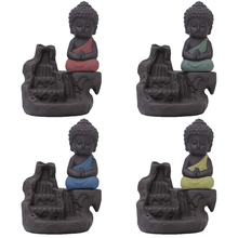 2017 Creative Home Decor Ceramic Little Monk Smoke Backflow Cone Censer Holder Incense Burner Home Office Tea house Decoration 2024 - buy cheap