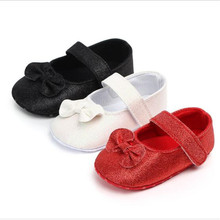 Lovely Bowknot Baby Shoes Fashion Bling Newborn PU First Walkers Soft Sole Infant Girls Princess Shoes 2024 - buy cheap