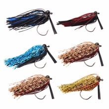 6PCS 7g Soft Silicone Beard Weedless Jig Head Fish Lure octopus squid Bait Isca Artificial Fishing Tackle 2024 - buy cheap