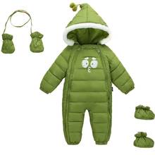 Fashion New Down Cotton Baby Rompers Winter Thick  Girls/Boys Warm Infant Snowsuit Kid Jumpsuit Baby Outerwear For 0-24 Month 2024 - buy cheap