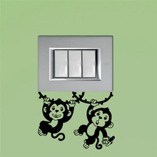 Interruptor con mono adhesivo para pared Interior, vinilo, cartel removible, Mural, decoración, adorno, LX123 2024 - compra barato