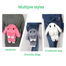Mochila de conejo de peluche para niños, bolsa cruzada de hombro, juguete de peluche japonés, regalo escolar 2024 - compra barato