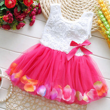 Fashion Summer Colorful Mini Tutu Dress Petal Hem Dress Floral Clothes Princess Baby Dress Summer For Baby Dresses Girl 2024 - buy cheap
