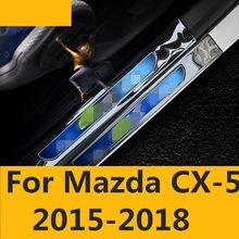 Para mazda CX-5 cx5 cx 5 2015-2018 aço inoxidável pedal bem-vindo reaciona tira do peitoril da porta peças acessórios do carro 2024 - compre barato
